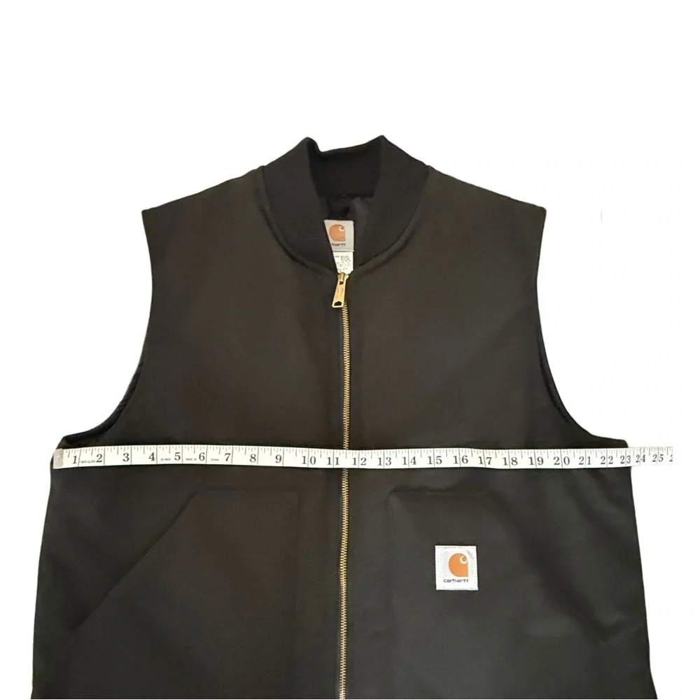 Carhartt Men’s Black Canvas Quilted Lined Duck Work Arctic Vest XL